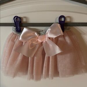 Pink Tulle Skirt with Bow